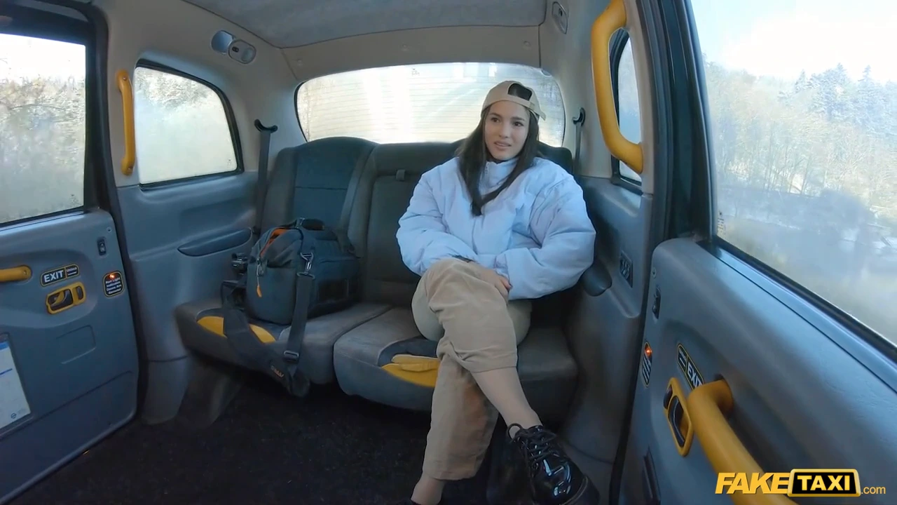 A sex tape was made by a sexy film student who hired a taxi driver to sleep with her. They had hot sex in the back of the taxi and the driver’s dick was hard.